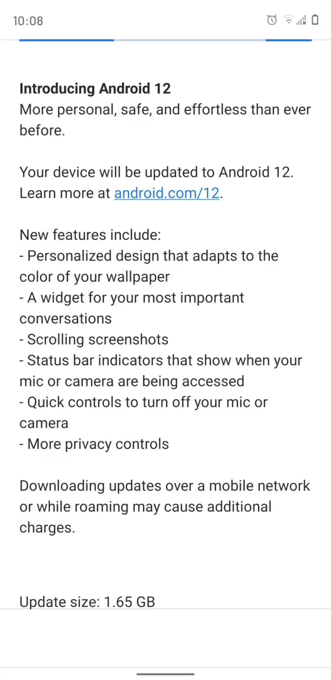 Android 12 更新界面
